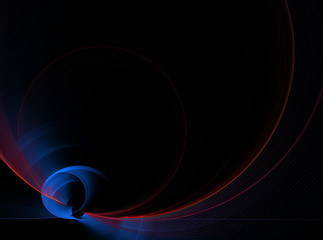 Abstract fractal pattern on black background