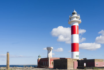 Colorful Lighthouse Blue Sky