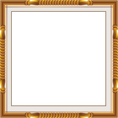 Obraz premium wood gold frame picture vector abstract design