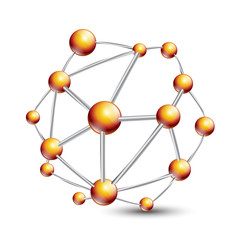 Obraz premium Orange Molecule