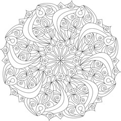 Mandala, Vorlage Malbuch für Erwachsene, Meditationshilfe, zur Ruhe kommen