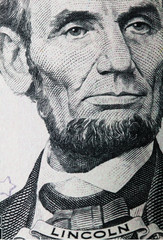 Lincoln portrait on dollar