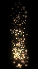 Gold lozenge particle abstract background