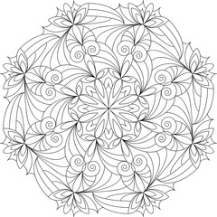 Mandala, Vorlage Malbuch für Erwachsene, Meditationshilfe, zur Ruhe kommen