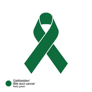 gallbladder and bile duct cancers  ribbon vector