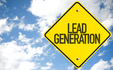 Lead Generation sign with sky background