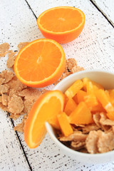 breakfast cereal with orange 