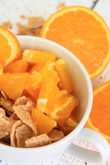 breakfast cereal with orange 