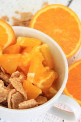 breakfast cereal with orange 