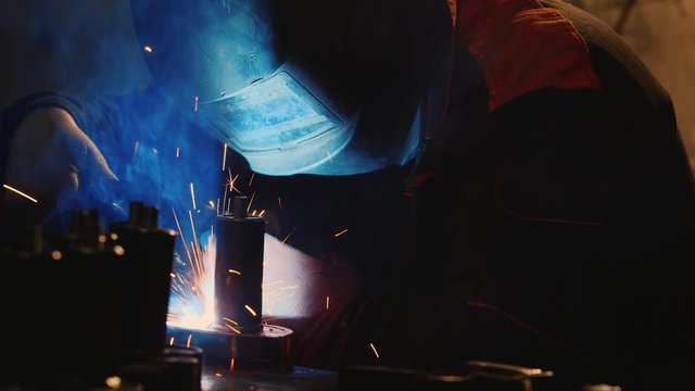 Work with welding factory