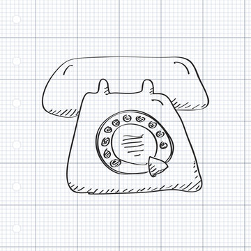 Simple doodle of a telephone