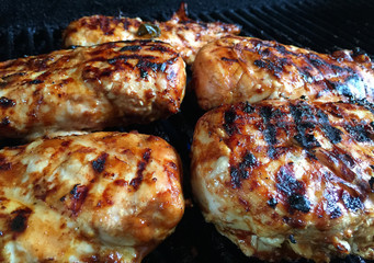 Fresh Grilled Chicken Cooking on the Barbecue