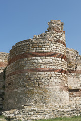 ancient Byzantine church detail in Nessebar, Bulgaria