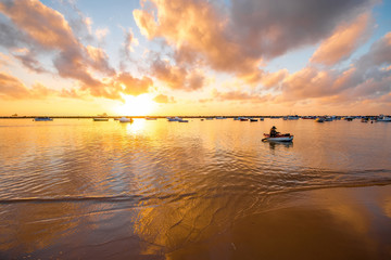 Fisherman with boat