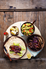 vegetarian Burrito with musvegetarian Burritos with mushrooms, o