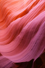 Antelope Canyon as seen in the early afternoon, resulting in deep purple colors, Page, Arizona, USA