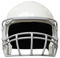 white american football helmet. isolated on white background by