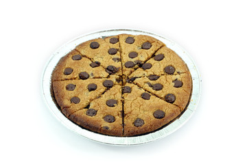 soft chocolate chip cookies on white background