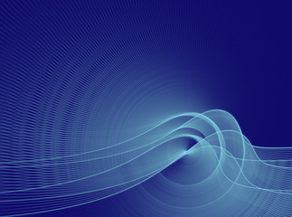 Abstract fractal pattern on blue background