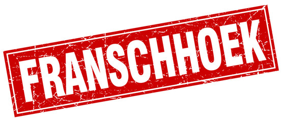 Franschhoek red square grunge vintage isolated stamp