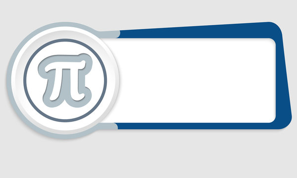 Vector abstract button for your text and pi symbol