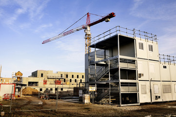 construction site of new buildings