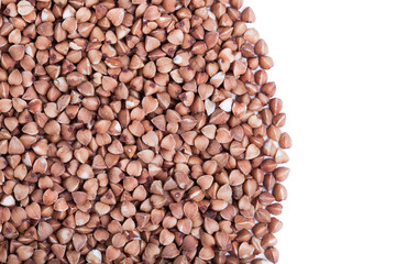 Dry buckwheat macro texture background