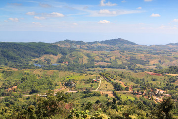 Landscape view of moutain in the north of Thailand