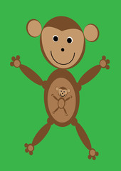Funny hapy monkey
