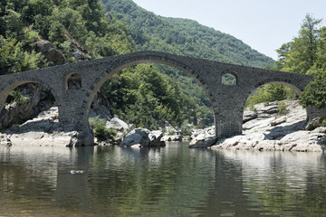 Fototapeta na wymiar Devil's Bridge near Ardino town, BULGARIA
