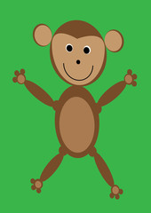 Fototapeta premium Funny hapy monkey