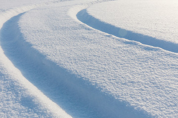 snow-covered track