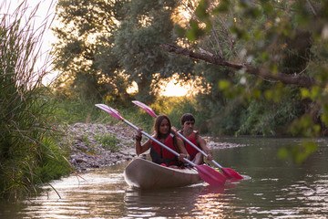 couple in kayak