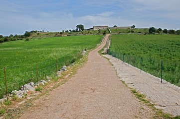 Fototapeta na wymiar Landscape near town Ferla in the eastern Sicily, Italy
