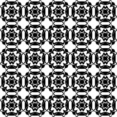 Abstract black and white seamless pattern