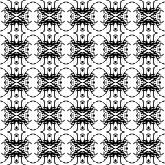 Seamless Monochrome Geometric Pattern