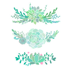 floral compositions with succulents