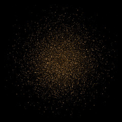 Fototapeta na wymiar Golden glitter explosion. Vector eps10.