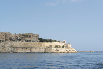 Fototapeta premium ancient medieval architecture of Valletta, Malta by the Mediterranean Sea