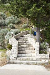 Stairs at Korcula island, Croatia