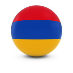 Obraz premium Armenian Flag Ball - Flag of Armenia on Isolated Sphere