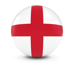 Obraz premium English Flag Ball - Flag of England on Isolated Sphere