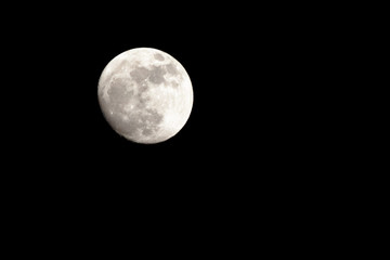 Moon in night