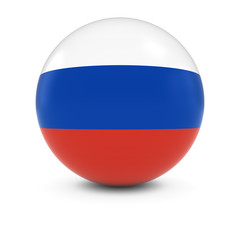 Russian Flag Ball - Flag of Russia on Isolated Sphere