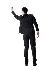 businessman writing or drawing