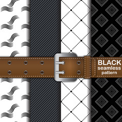 black seamless pattern vector illustration eps 10