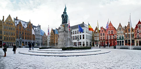Gordijnen Winter Brugge © velesovar