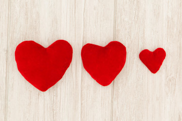 Naklejka na ściany i meble Valentine red hearts