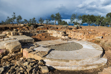 The Roman ruins of Caparra are located in the pasture Casablanca, among the terms of  Oliva de...