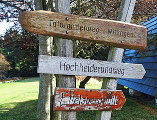 Signposts in Willingen (Germany) 